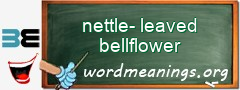 WordMeaning blackboard for nettle-leaved bellflower